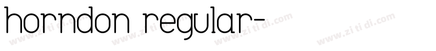 horndon regular字体转换